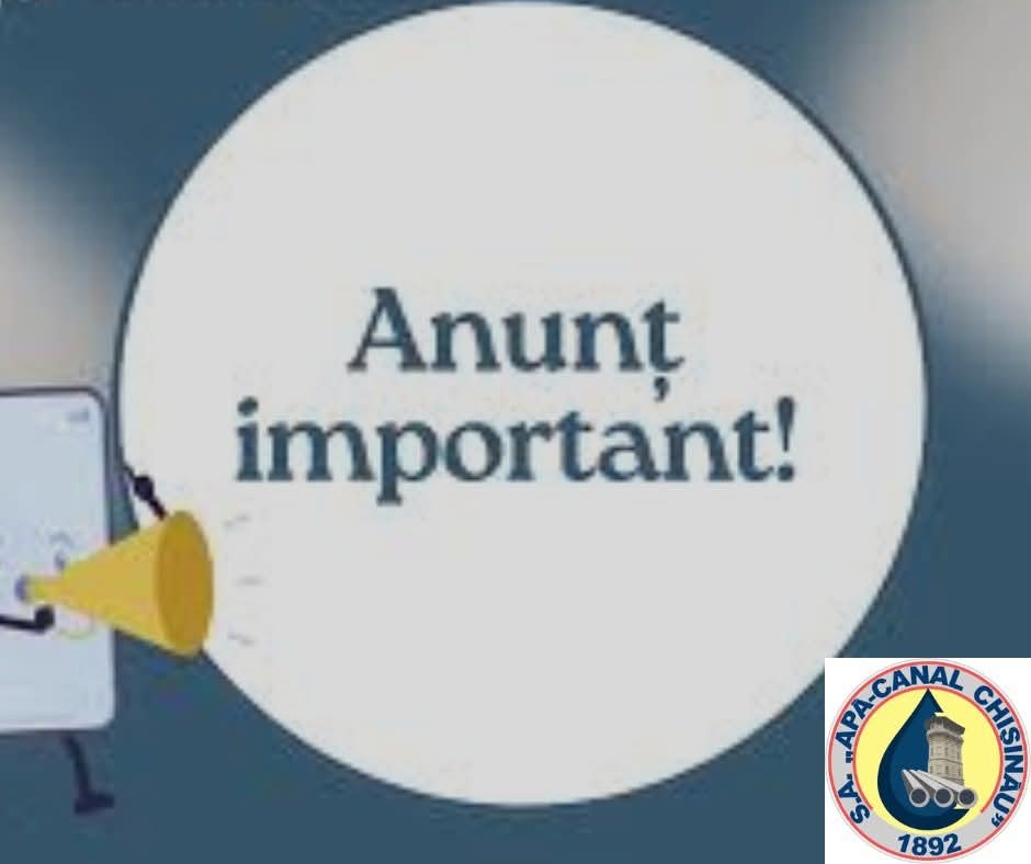 S.A. „Apă-Canal . Chișinău” organizează o ședință de lucru cu operatorii economici interesați